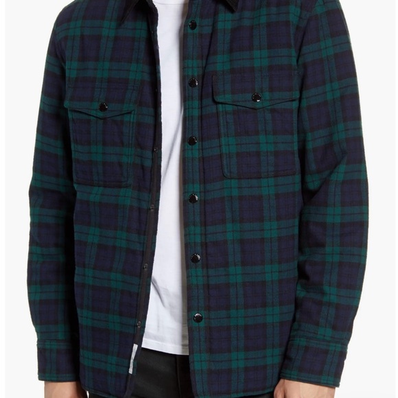 rag & bone Green and Blue Plaid Shirt Jacket - Picture 3 of 10